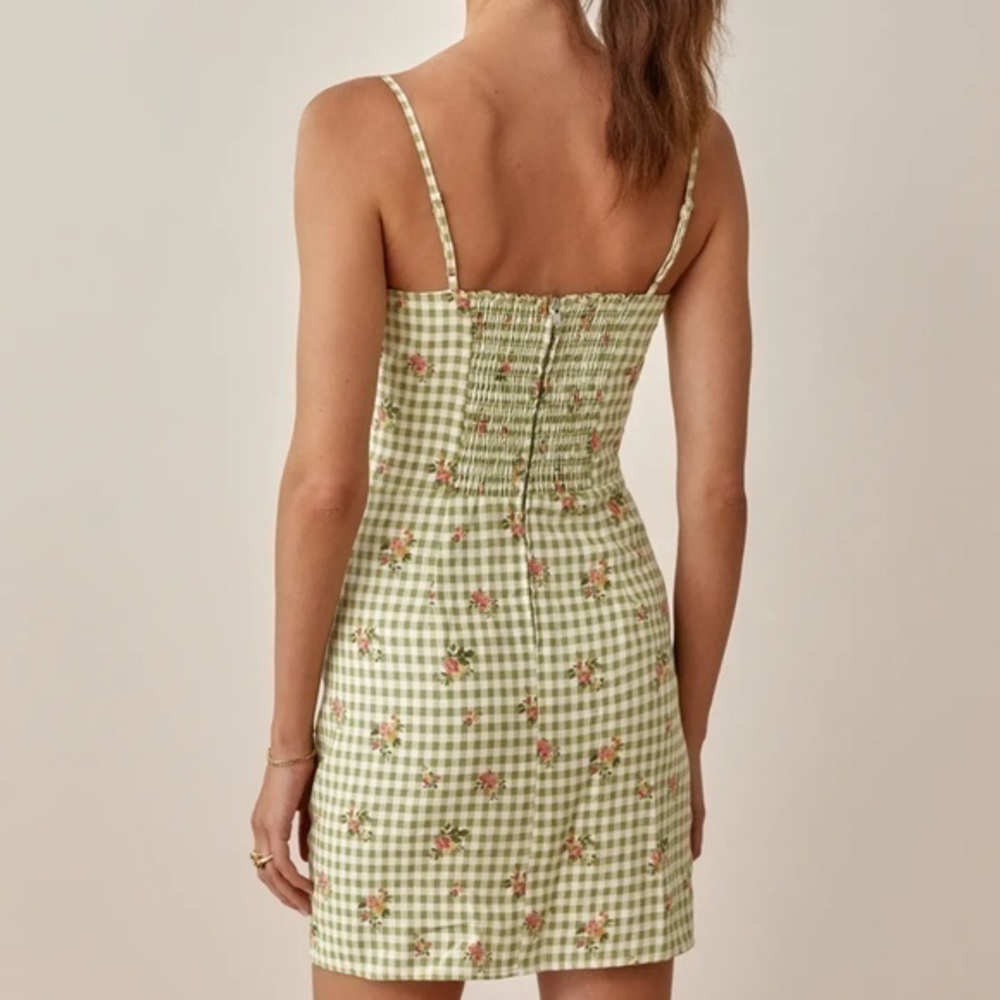 SALE✨Reformation Roarke Linen Dress in Patio *NEW* - Picture 3 of 6